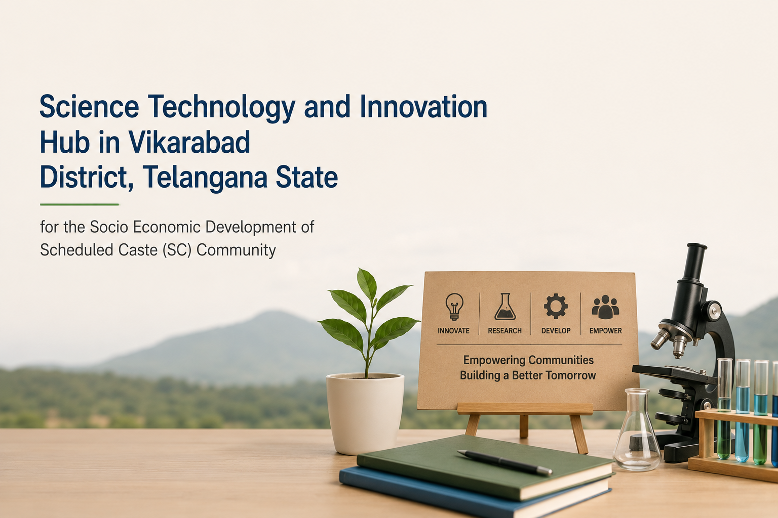 Science Technology and Innovation Hub in Vikarabad District, Telangana State for the Socio Economic Development of Scheduled Caste Community